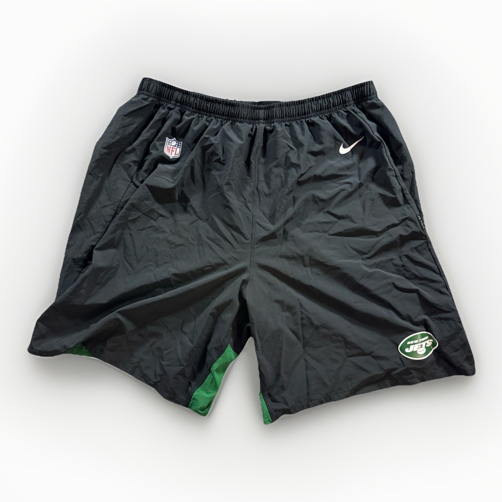 New York Jets Nike Shorts‎ Mens 3XL Black On Field Dri Fit Athletic Performance